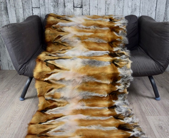 Red Fox Fur Throw Blanket: Luxury Home Decor