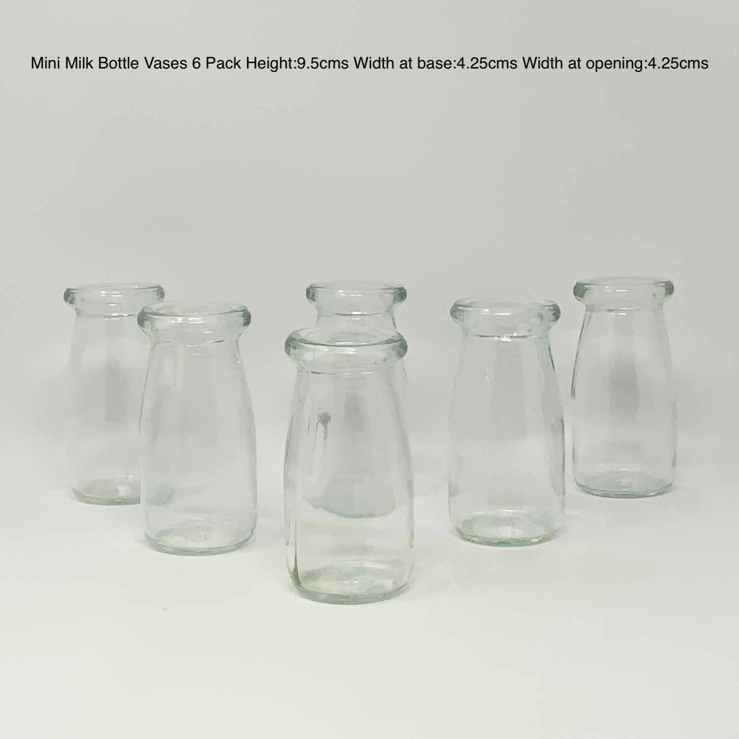 Milk Bottle Glass Vases Mini 9.5cms x 6 Vases & Small 14cms x Etsy