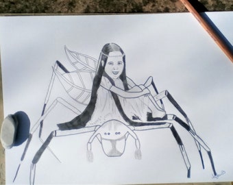 Fairy Pencil Drawing Etsy