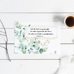 Habakkuk 3:19 digital download; instant printable artwork