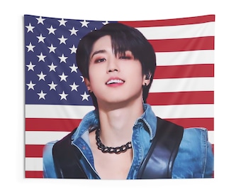 Stray Kids Han American Flag Skz Tapestry Gift for KPOP Fan