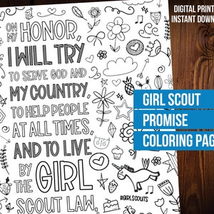 Girl Scout Promise Coloring Page