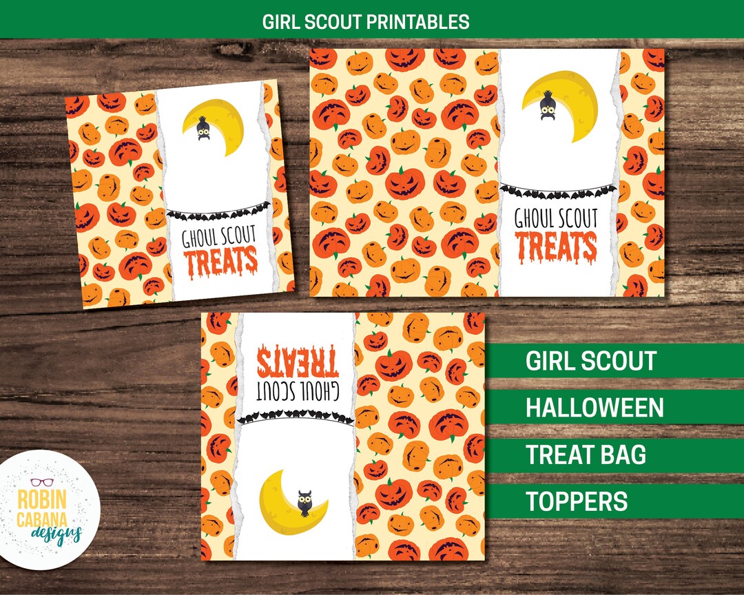 Girl Scout Halloween Treat Bag Toppers - Printables - Etsy