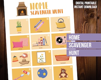 Home Scavenger Hunt for Kids - Printable Game
