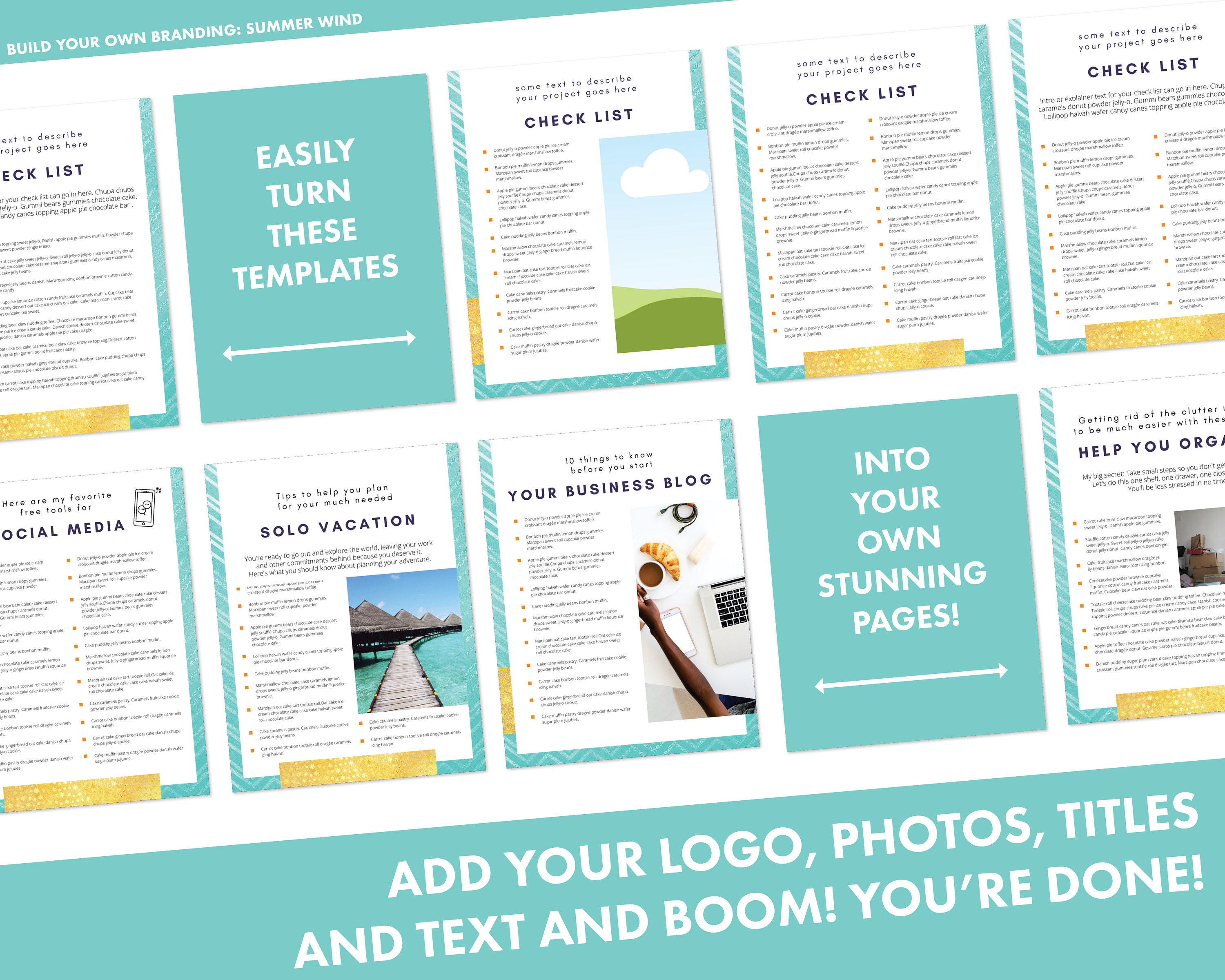 Check List Template for Canva 4 Page Designs Etsy España