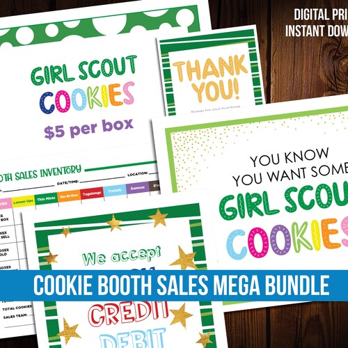 Girl Scout Cookie Goal Tracker Printable - Etsy