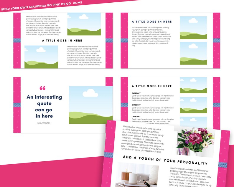 Presentation Slide Templates for Canva Etsy