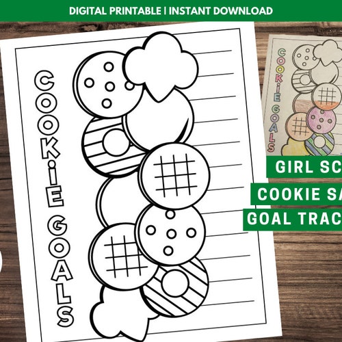 Girl Scout Cookie Goal Tracker Printable - Etsy
