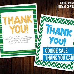 Girl Scout Cookie Verkauf Dankeskarten - Printables