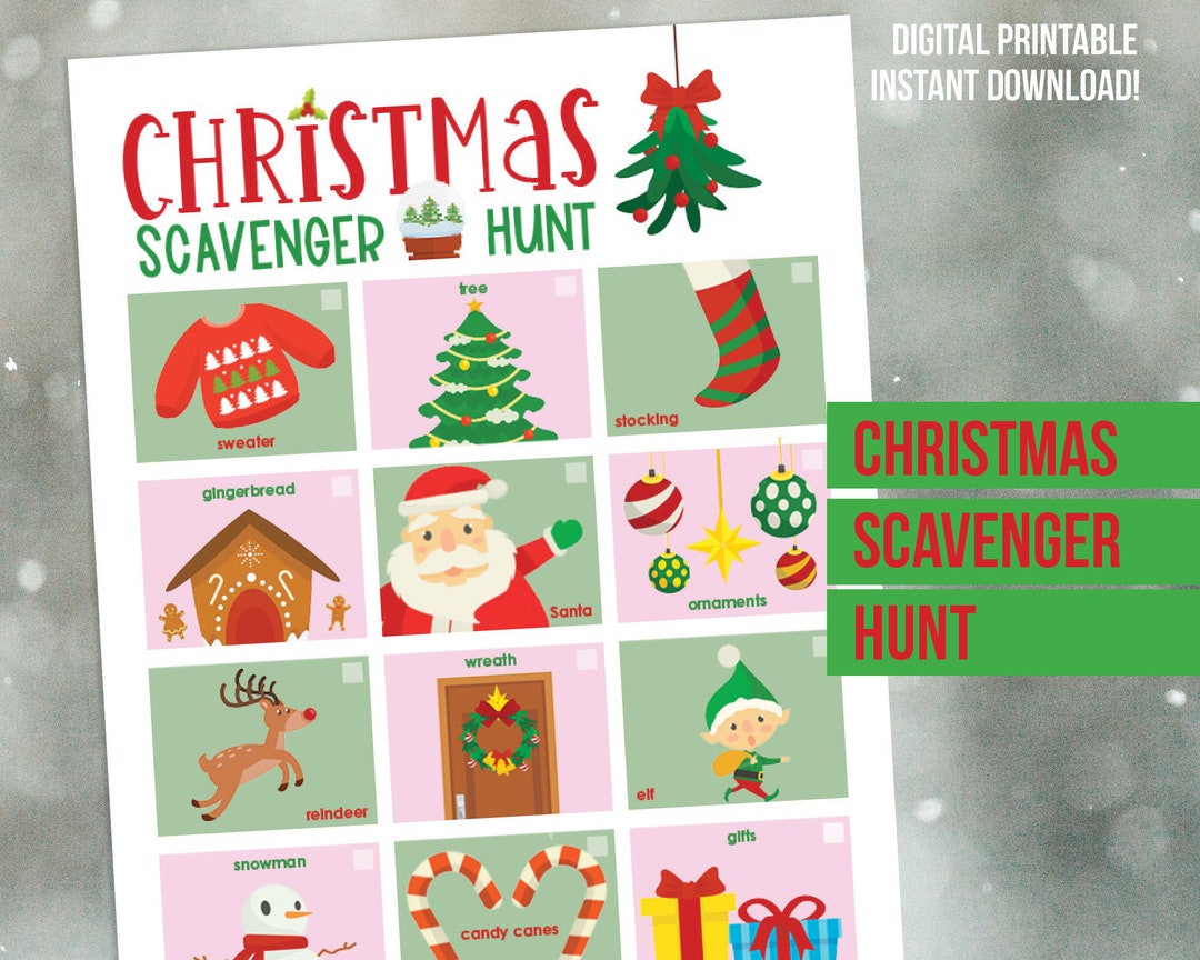 Christmas Scavenger Hunt Printable - Etsy