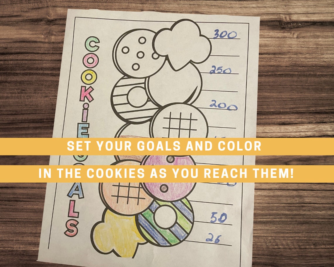 Girl Scout Cookie Goal Tracker Printable - Etsy