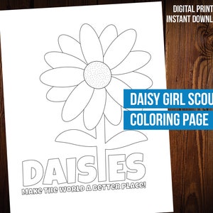 Daisy Girl Scout Coloring Page Printable