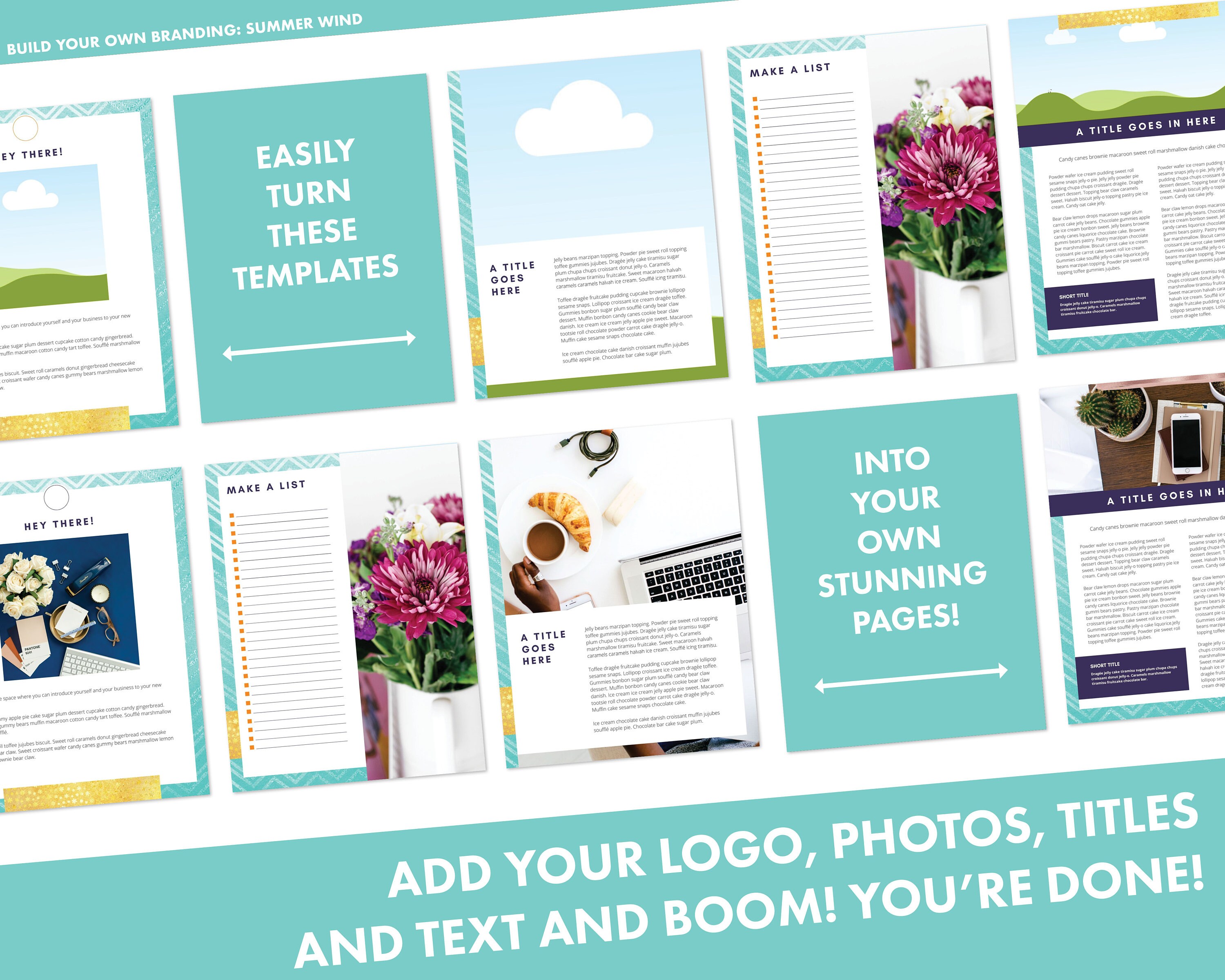 Workbook Template for Canva 20 Page Designs Etsy