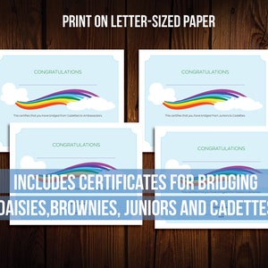 Girl Scout Bridging Certificate Printable image 2