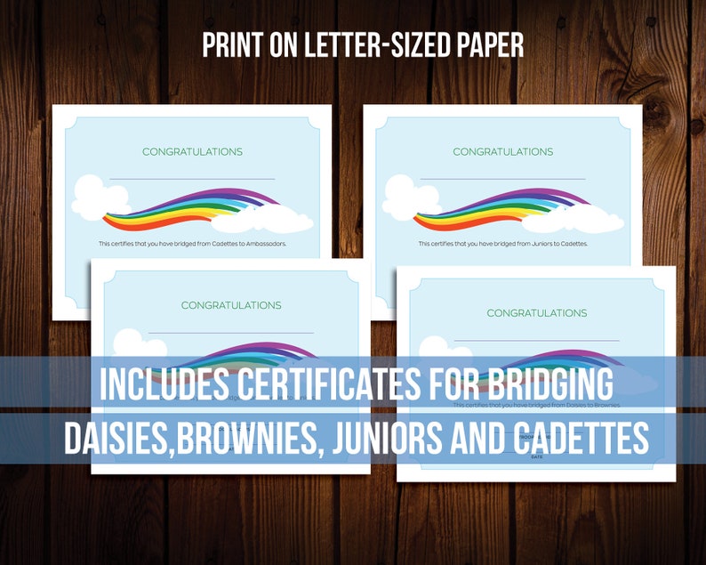 Girl Scout Bridging Certificate Printable image 2