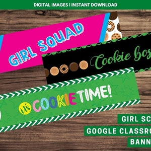 Girl Scout Cookie Banners for Google Classroom - Etsy