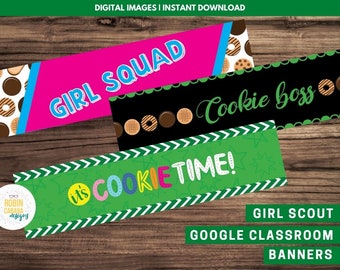 Girl Scout Cookie Banners for Google Classroom