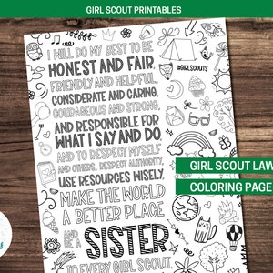 Girl Scout Law Coloring Page