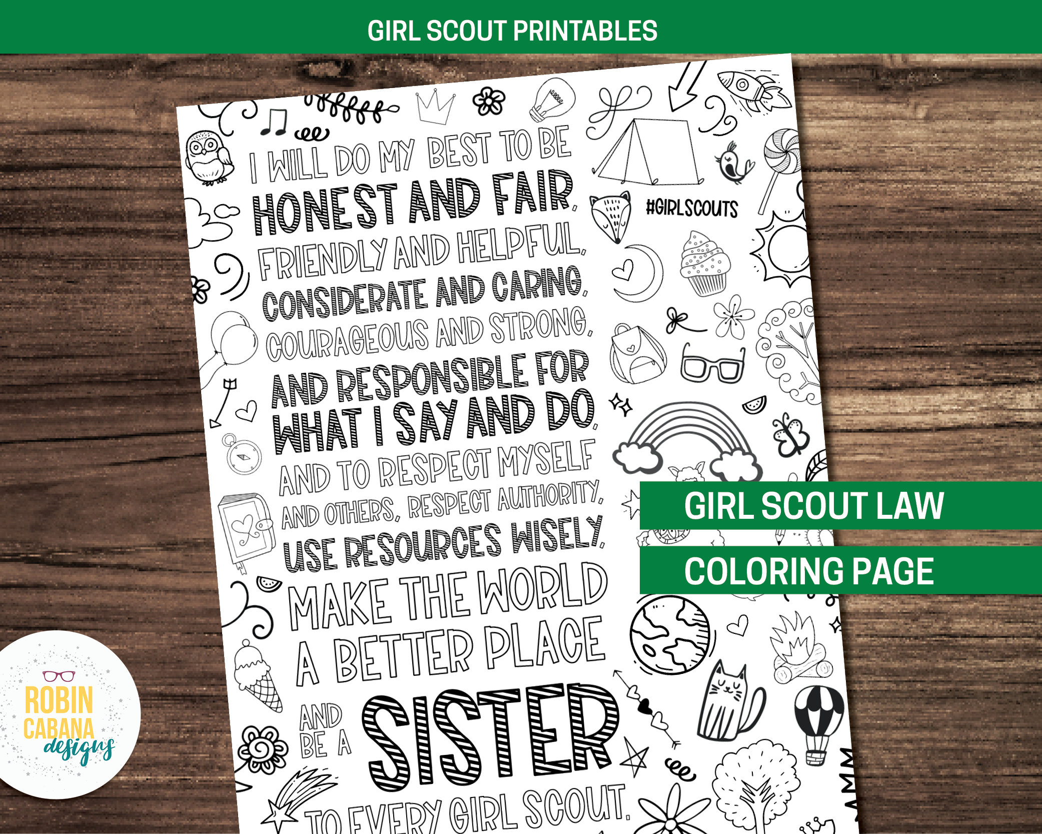 girl scout coloring sheets