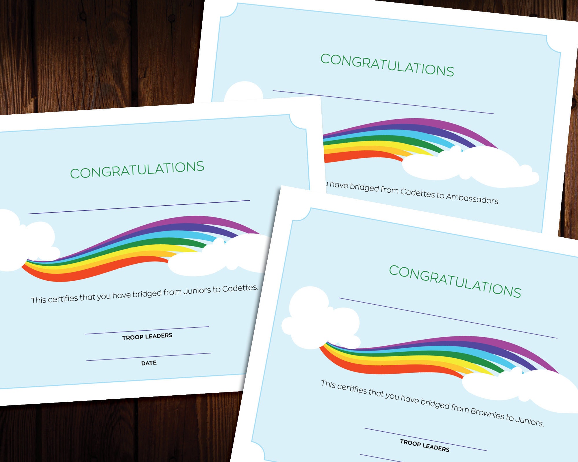 Girl Scout Bridging Certificate Printable - Etsy