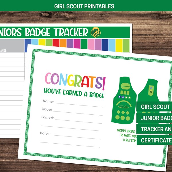 Junior Badge Worksheets - Etsy