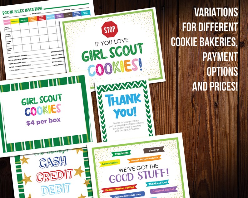 Girl Scout Cookie Booth MEGA BUNDLE: Printable Signs Sheets | Etsy