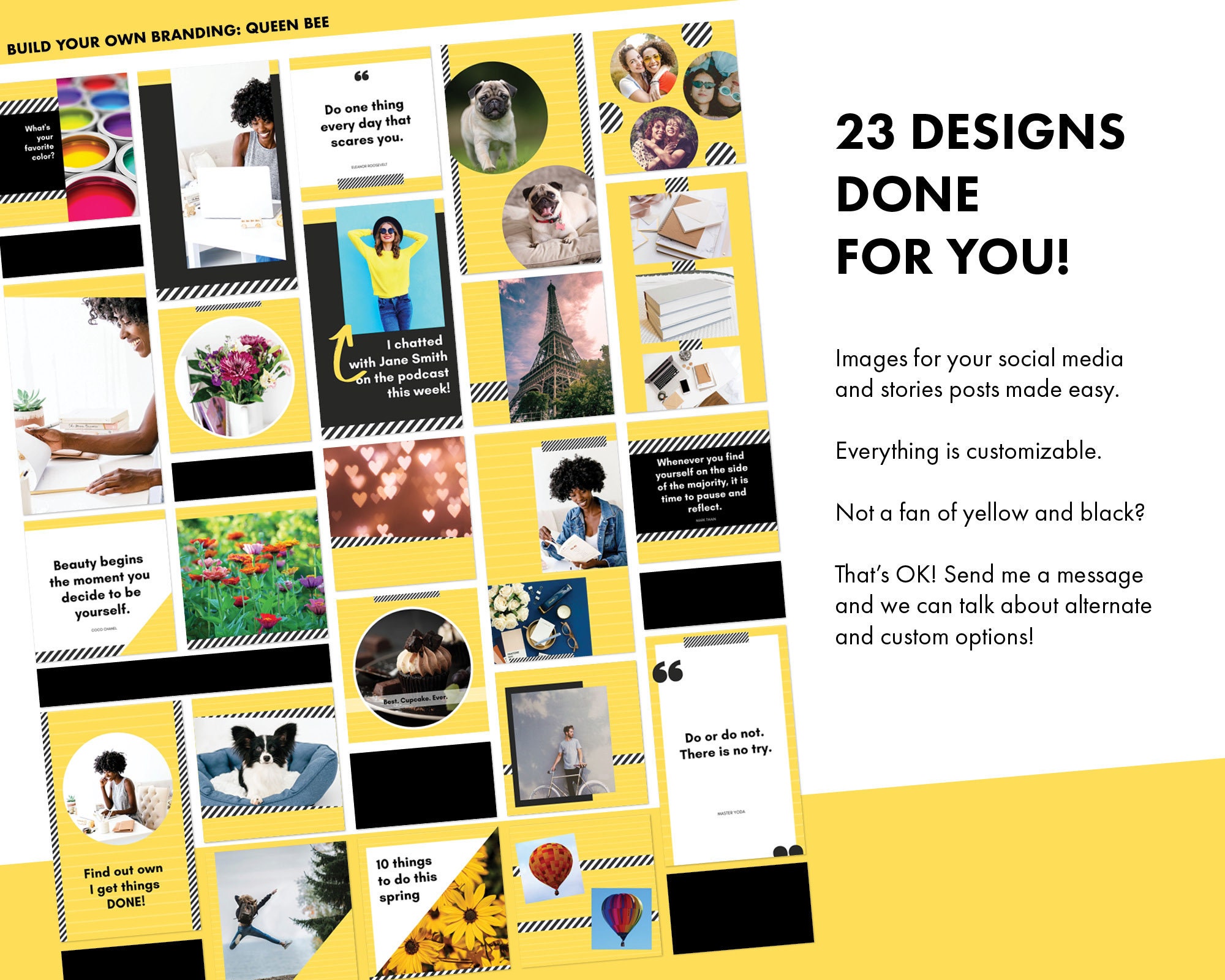 Social Media Template Bundle for Canva - Etsy