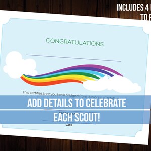 Girl Scout Bridging Certificate Printable - Etsy