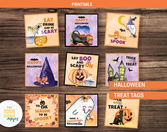 Halloween Leckerli Tags - Sticker - Printable