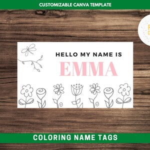 Girl Scout Tie Dye Name Tags Canva Template - Etsy