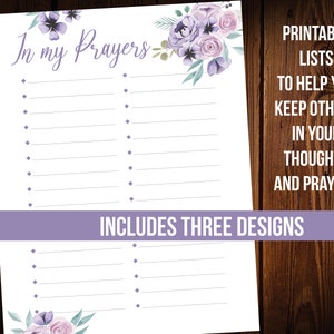 Prayer List Printable Bundle Planner Sheets - Etsy
