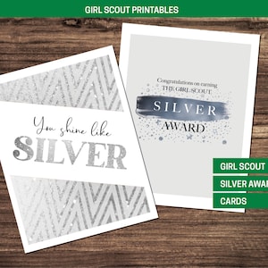 Girl Scout Silver Award Cards