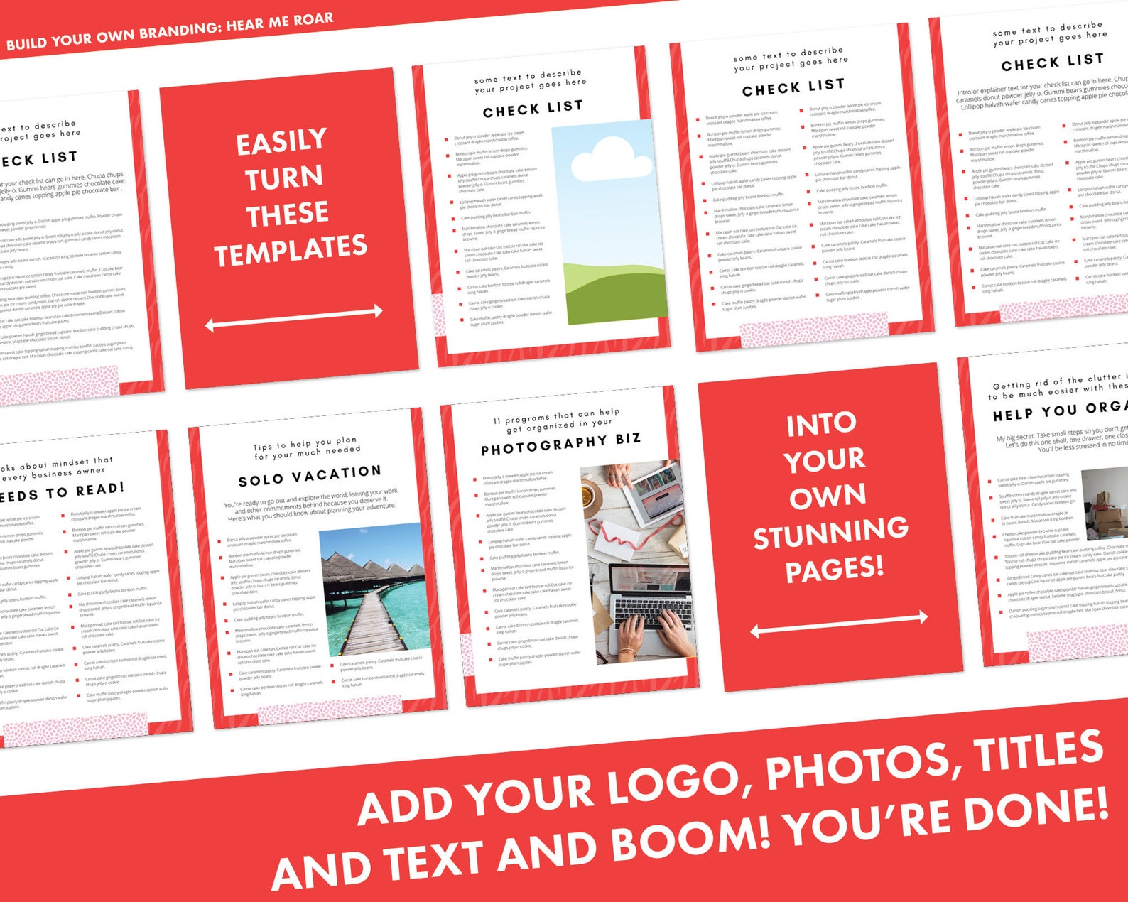 Check List Template For Canva 4 Page Designs Etsy