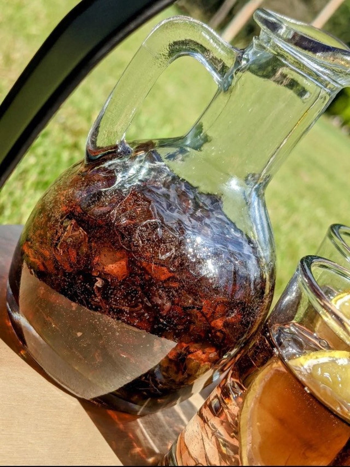 Fake Iced Tea Pitcher and Glasses Faux Iced Tea Lemon Decor Etsy