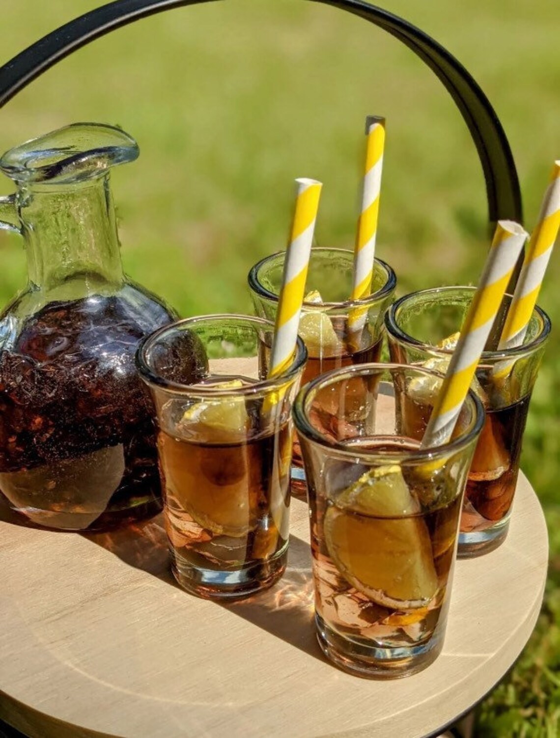 Fake Iced Tea Pitcher and Glasses Faux Iced Tea Lemon Decor Etsy