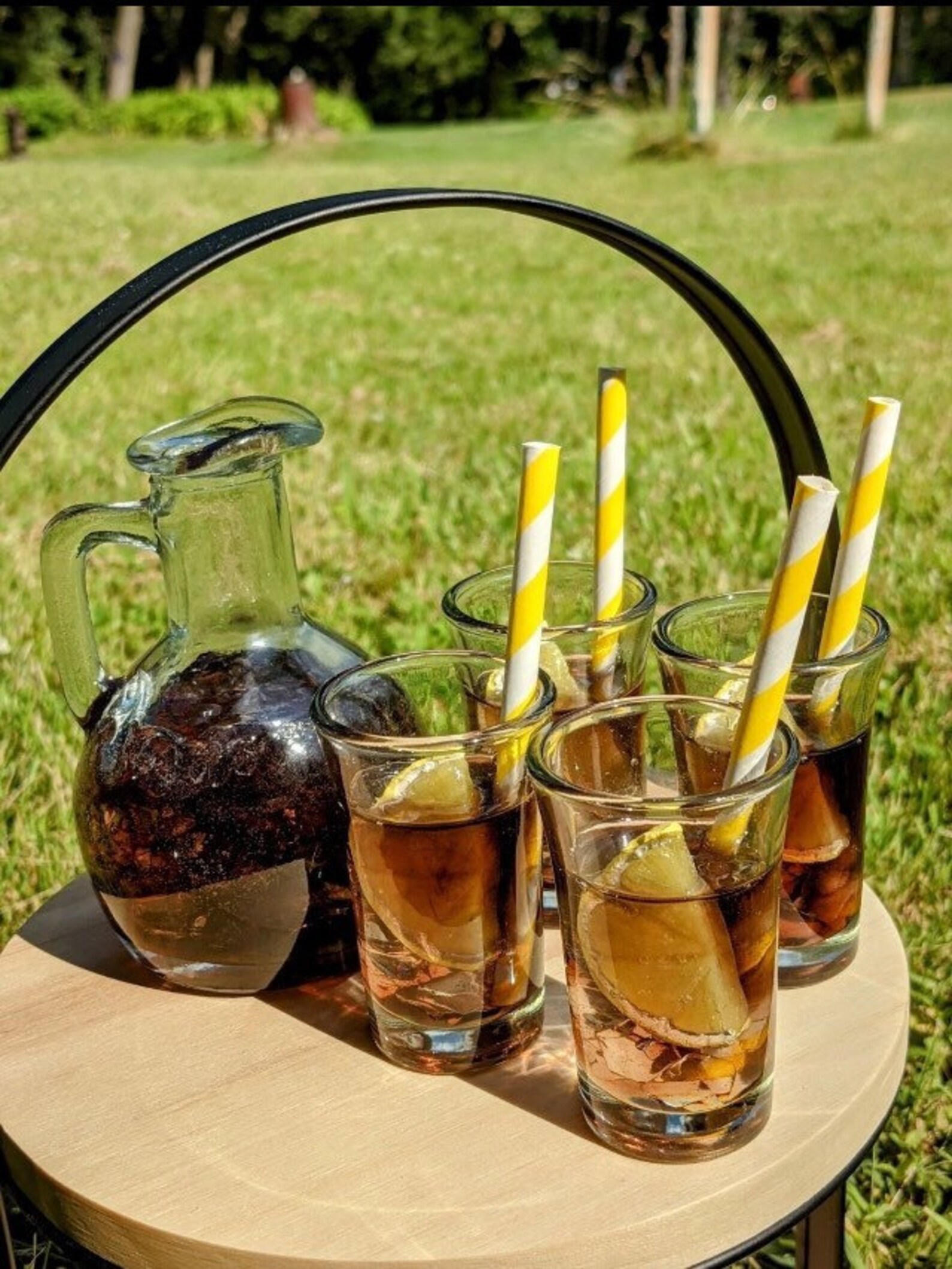 Fake Iced Tea Pitcher and Glasses Faux Iced Tea Lemon Decor Etsy