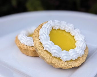 Fake Mini Lemon Tart, Summer Tiered Tray Decor, Non-Edible
