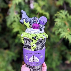 Fake Witches Brew ,Fake Halloween Cupcakes, Faux halloween Cupcakes, halloween decor, Halloween tiered tray decor