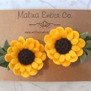 Clips de pelo de girasol, clips de pelo de cola de cerdo de girasol