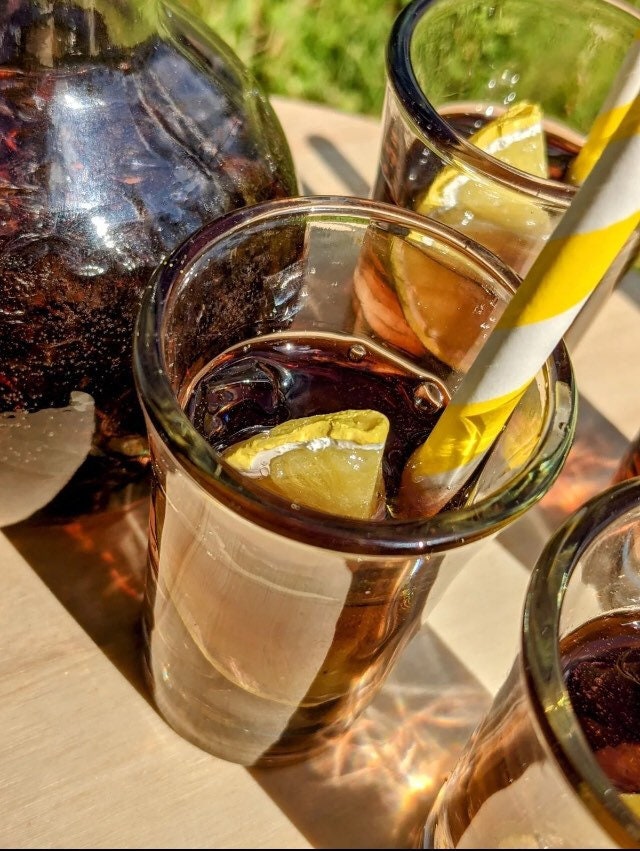 Fake Iced Tea Pitcher and Glasses Faux Iced Tea Lemon Decor Etsy