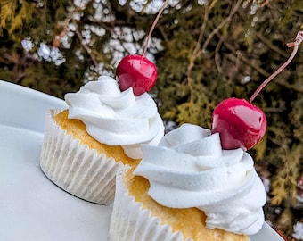 Fake Cherry Cupcake, Tiered Tray Decor, Kawaii Stationary