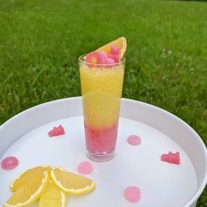 Faux Mini Pink LEMONADE Drink, fake Faux Strawberry Lemonade, Summer Farmhouse Kitchen Decor, Tiered Tray, Fake Bake Cake