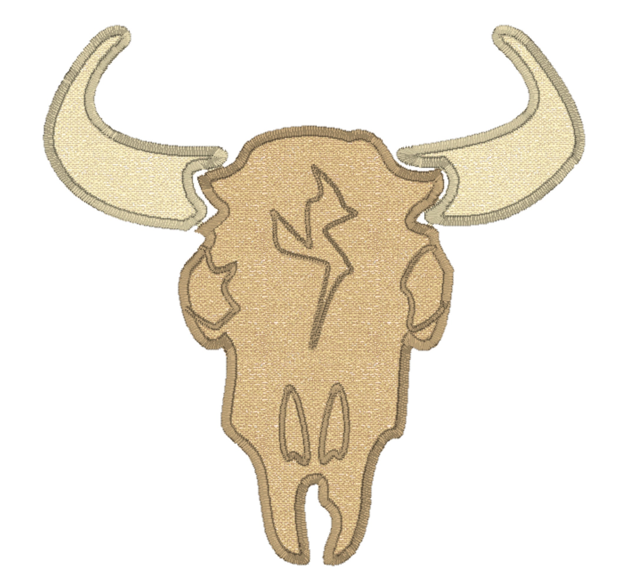 Cattle Skull Applique Design. Cattle Skull Embroidery Design. Etsy UK