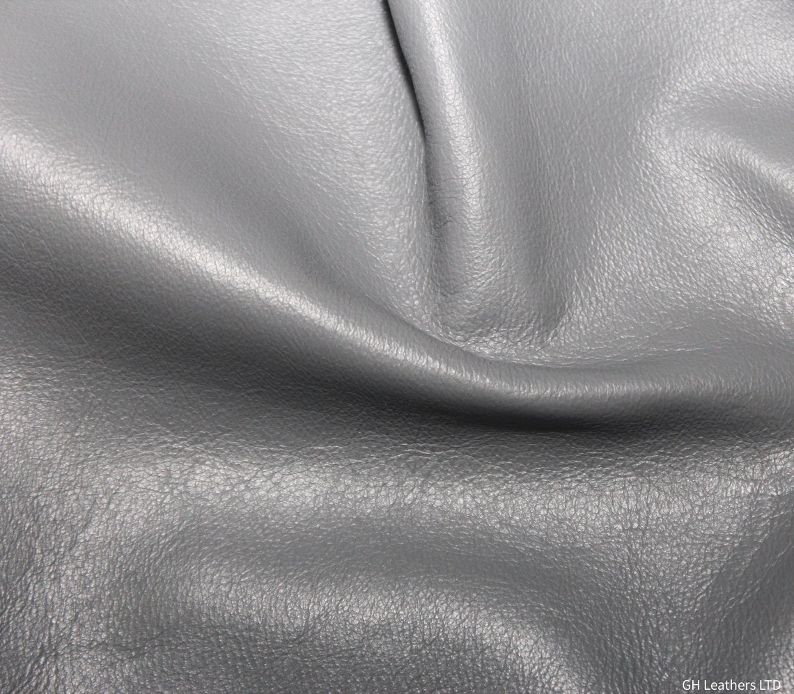 Valencia Silver Grey Leather Lambskin: Fine Italian Nappa | Etsy