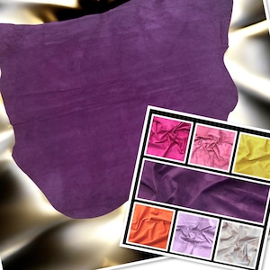 Pig Suede 1-6: Feather-Light 0.5-0.6mm, 105 x 95cm, 44 colours. Soft luxury for lining garments and bags. 14 sq ft of style awaits you.