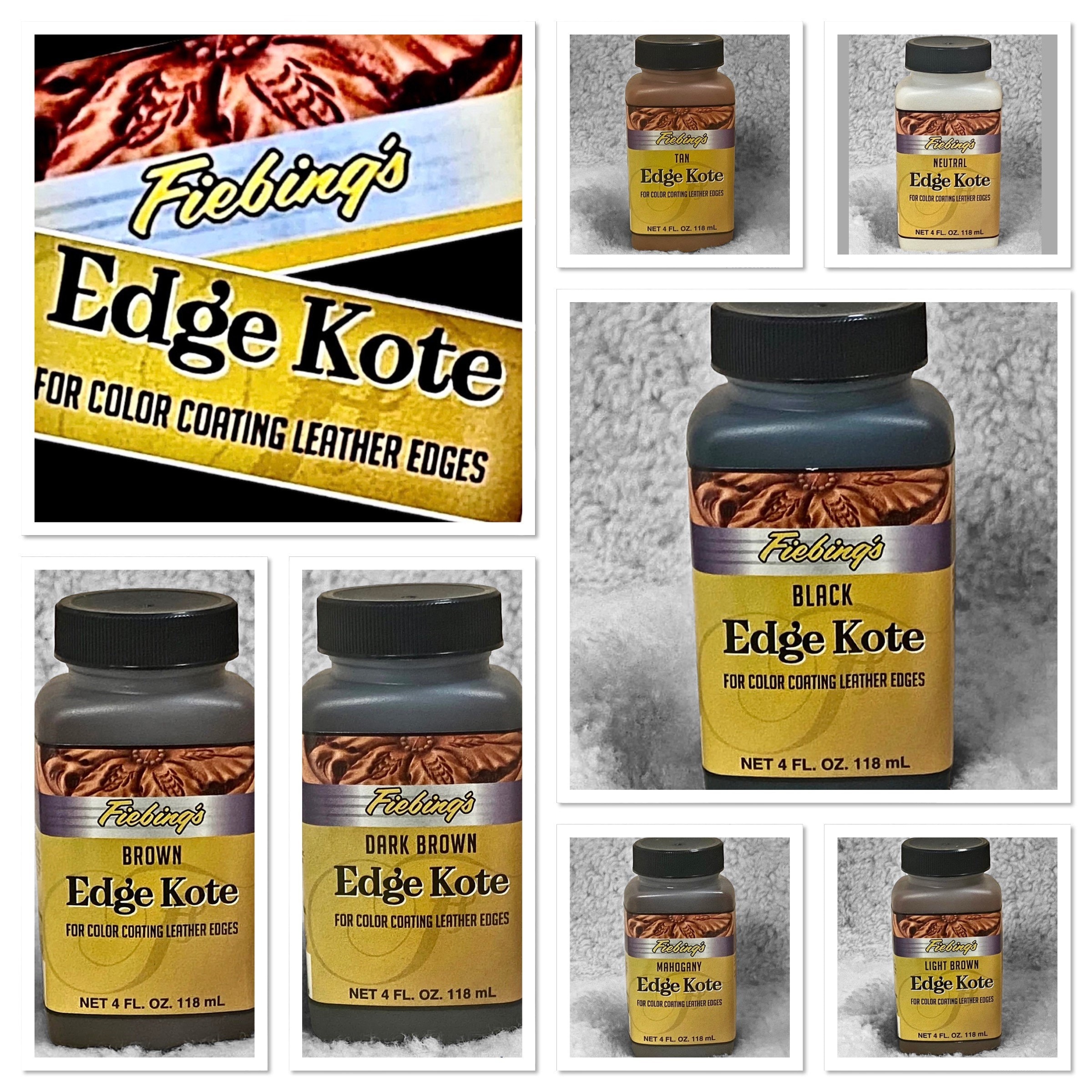 Fiebing's Edge Dye Finish with Applicator - Black - Dark Brown