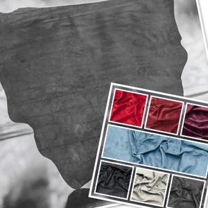 Pig Suede 5-6: Feather-Light 0.5-0.6mm, 105 x 95cm, 44 colours. Soft luxury for lining garments and bags. 14 sq ft of style awaits you.
