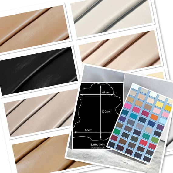 Italian Lamb Nappa Leather, Valencia, Lightweight Chrome Tanned Leather (0.6-0.7mm)