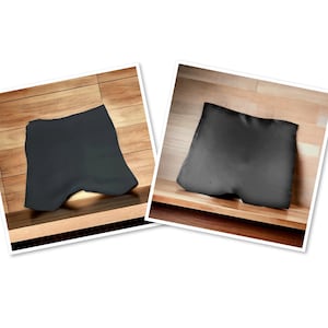 Split Leather, Matte & Shiny Black Double Butt&#39;s : (1.8mm-3.2mm) For Making Leather Satchels, Belts, Straps, Pet Accessories