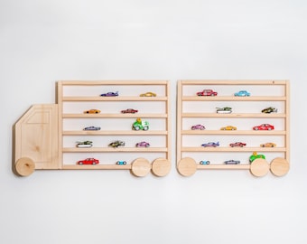 Race cars Storage Display for Boy Wall Decoration for Toddler&#39;s room Best Present for Birthday for Boy storage for toy cars Hot wheels Track